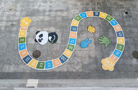 灵川地面游戏彩绘