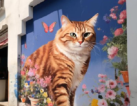 灵川自己绘制有个性的手绘墙