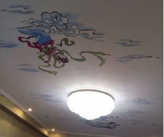灵川如何快速绘制天花板上的手绘墙？