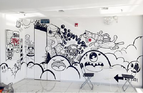 灵川手绘墙并非传统涂鸦。